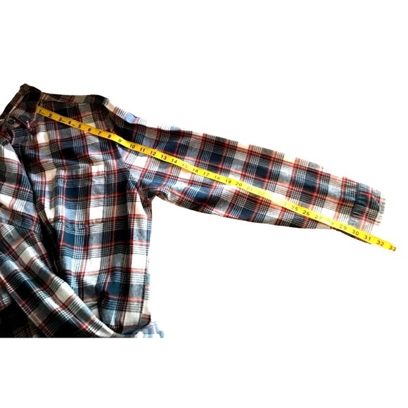 ST. JOHN'S BAY - MEN CHECKED 100% COTTON FLANNEL SHIRT SIZE LARGE - Picture 3 of 6